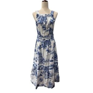 Umgee Landscape Print Sleeveless Maxi Dress New
